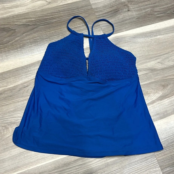 Catalina blue Tye up swim  top size medium NWT - Picture 2 of 8